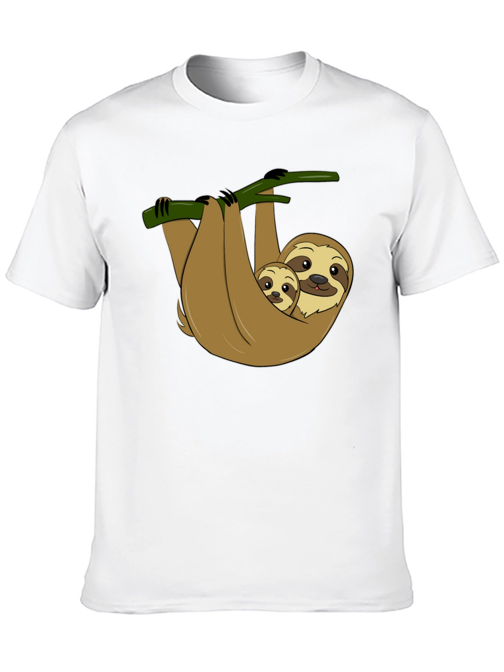 Cute Sloth Mom & Baby Graphic T-Shirt