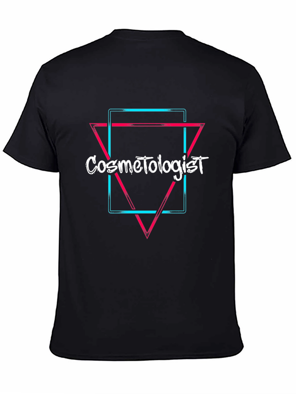 Cosmetologist Neon Graphic T-Shirt - Black