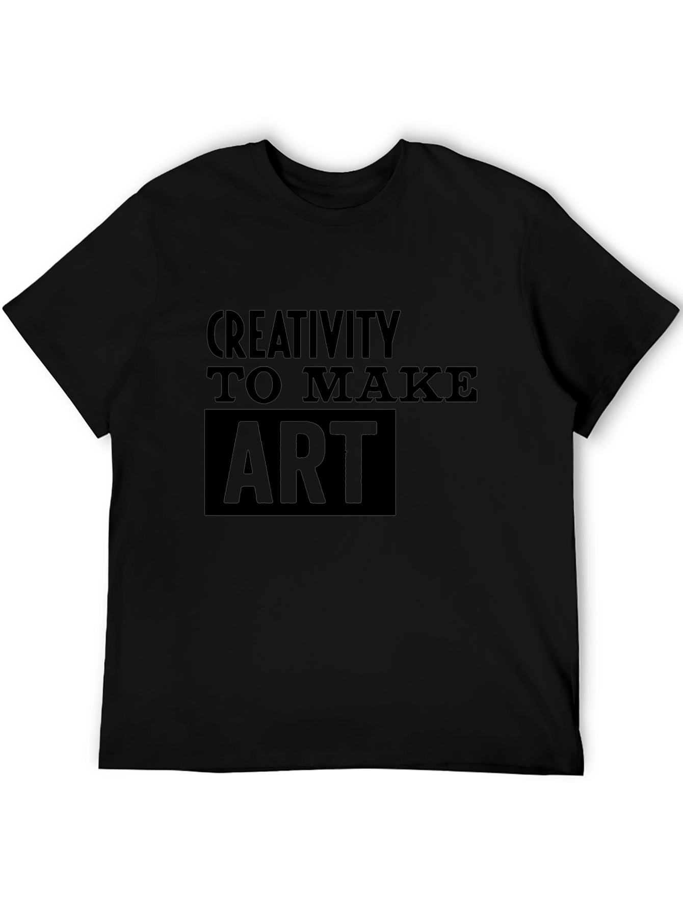Creative Art Black T-Shirt - Unique Design