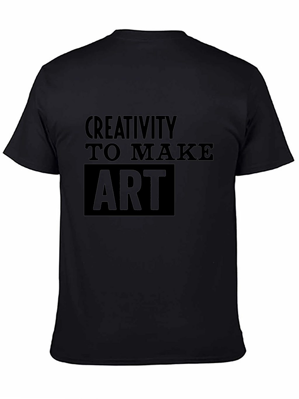 Creative Art Black T-Shirt - Unique Design