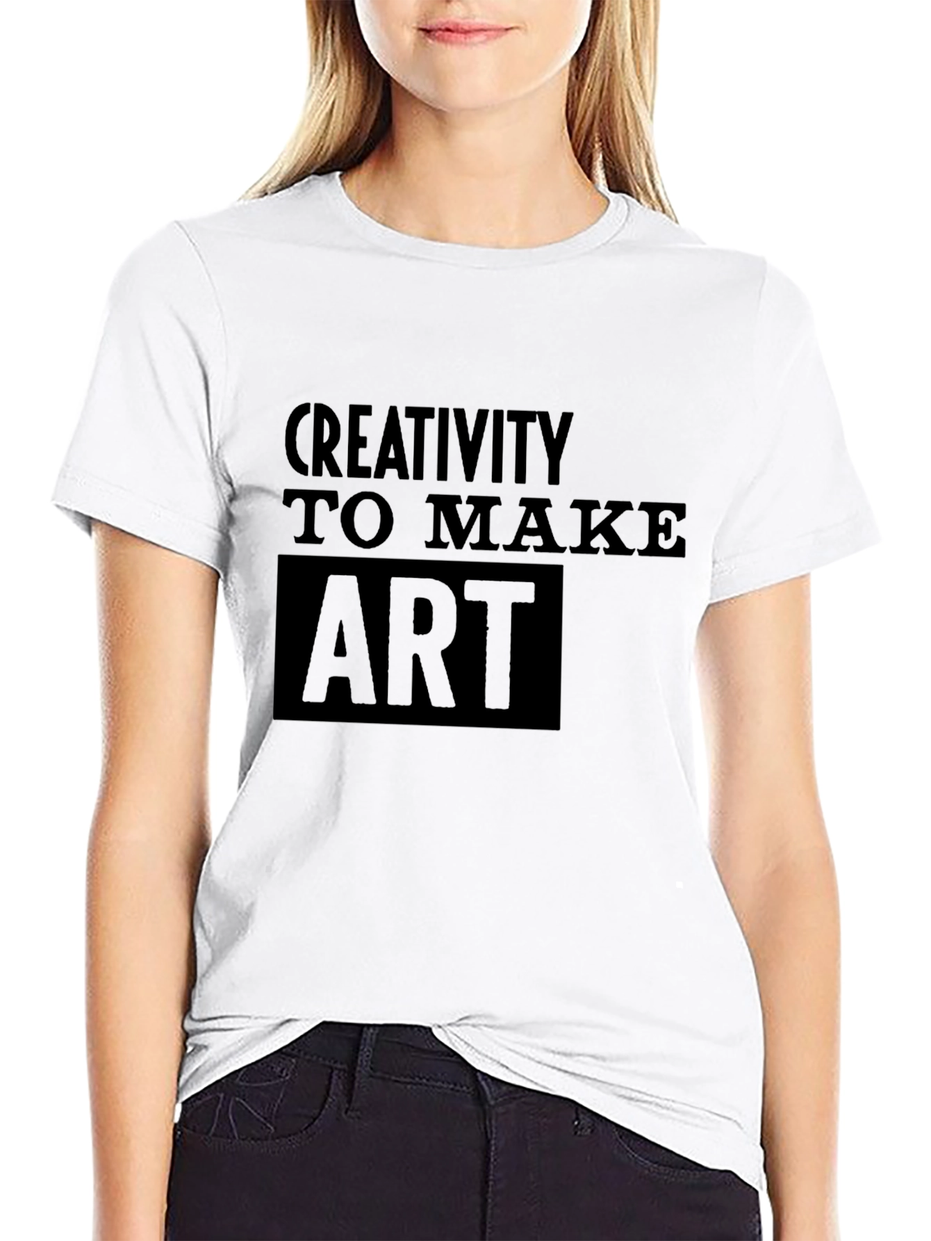 Creative Art Black T-Shirt - Unique Design