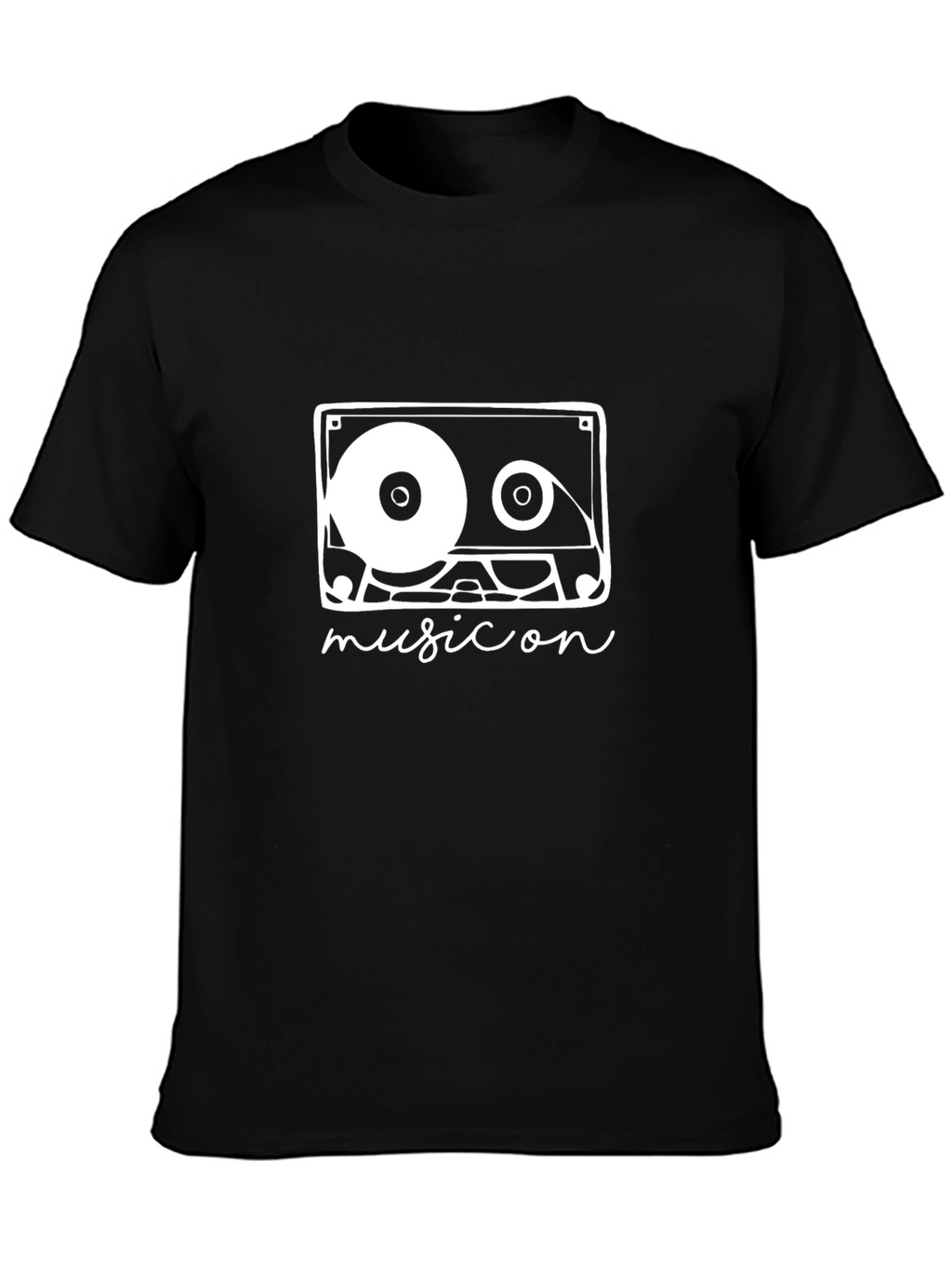 Music Cassette Graphic Tee - Retro Style