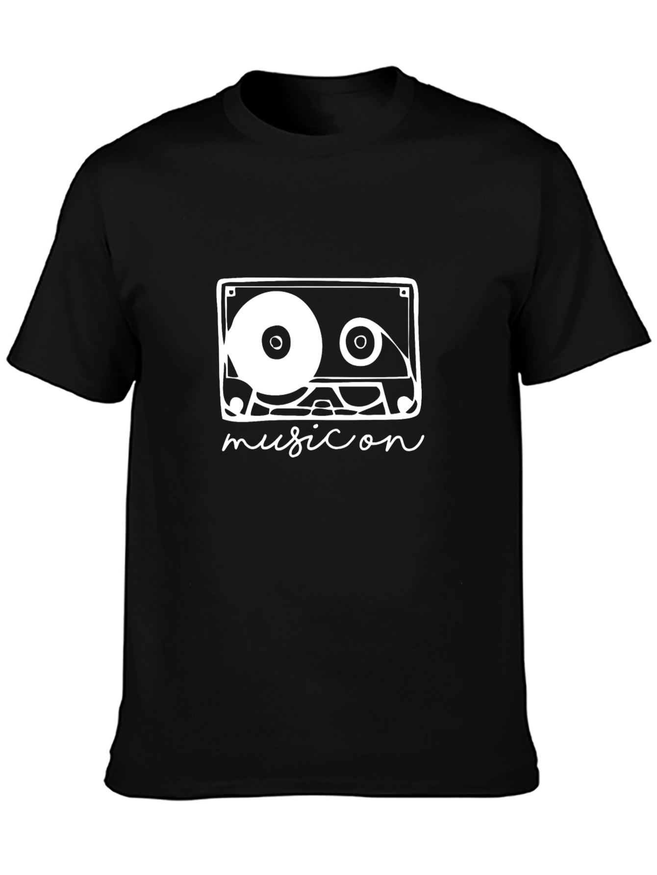 Music Cassette Graphic Tee - Retro Style