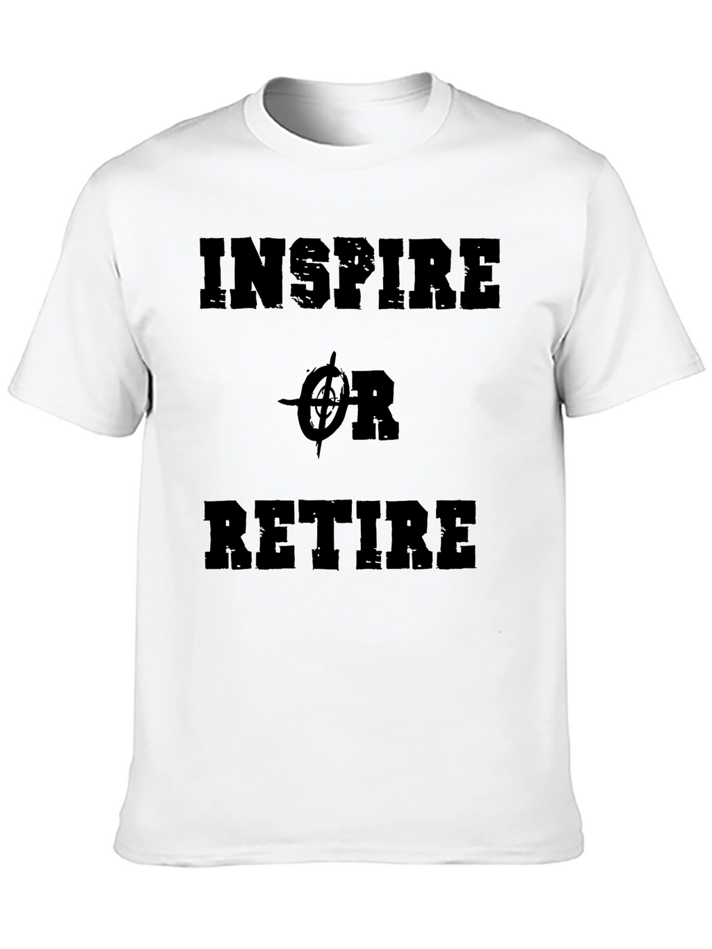 Inspire or Retire Black Graphic T-Shirt