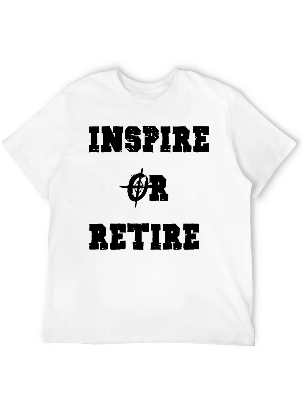 Inspire or Retire Black Graphic T-Shirt