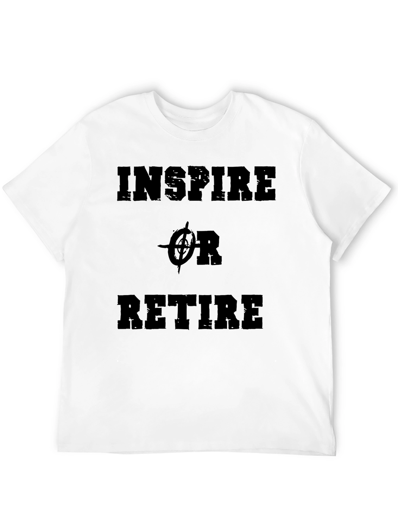 Inspire or Retire Black Graphic T-Shirt
