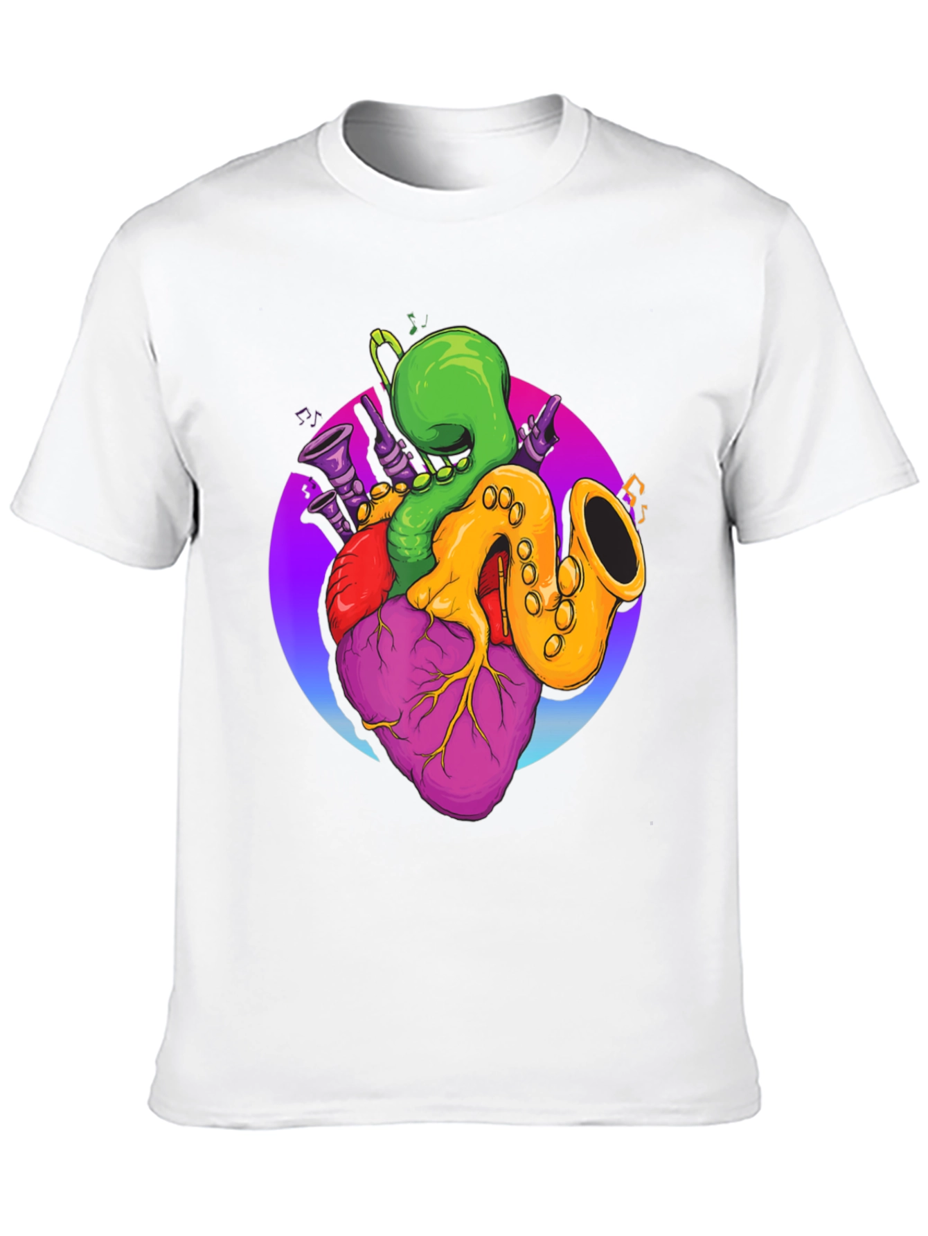 Musical Heart T-Shirt - Black Graphic Tee