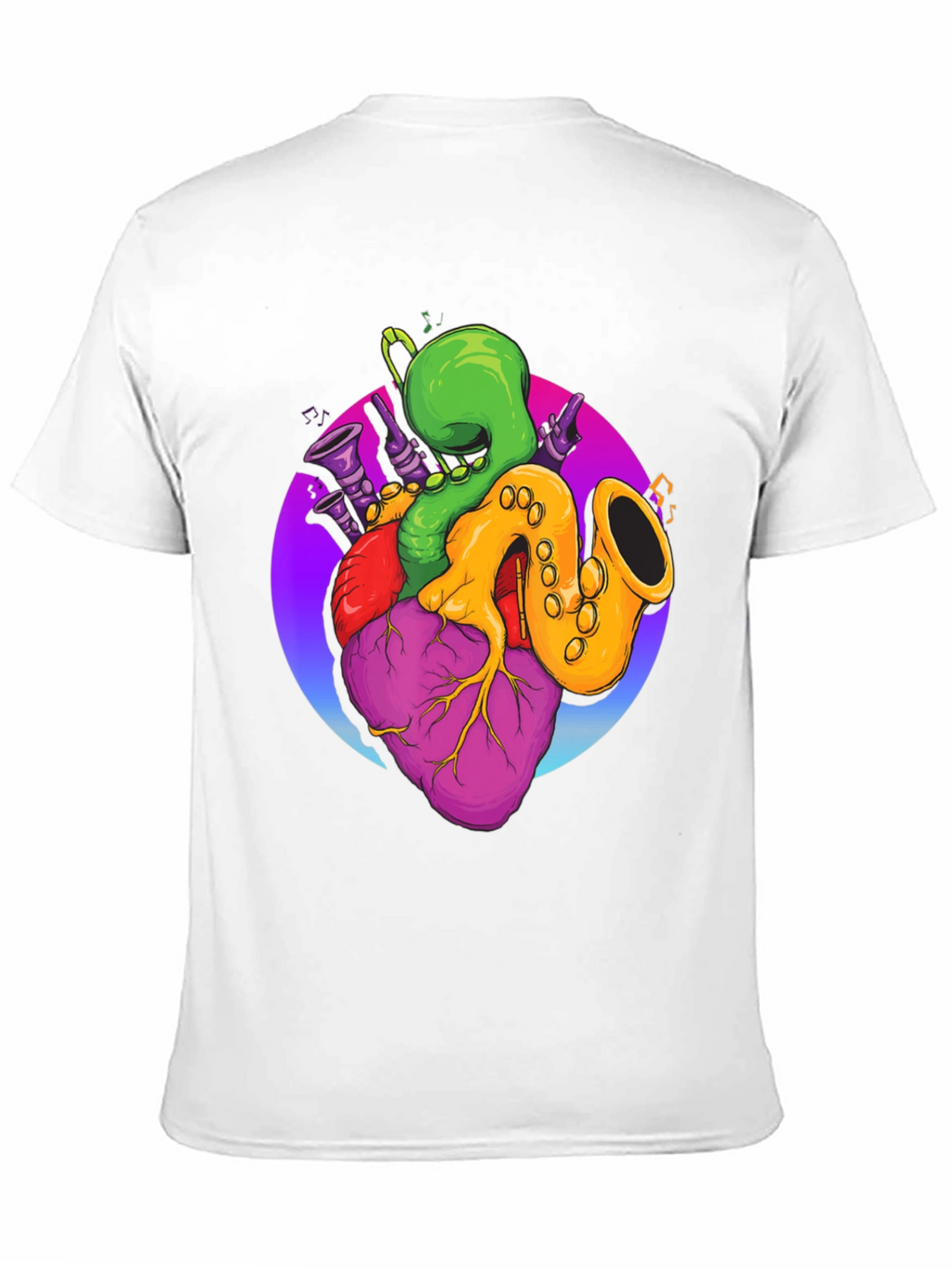 Musical Heart T-Shirt - Black Graphic Tee