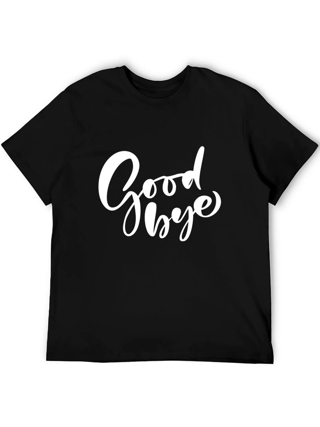 Goodbye Graphic Tee - Stylish Black Casual T-Shirt