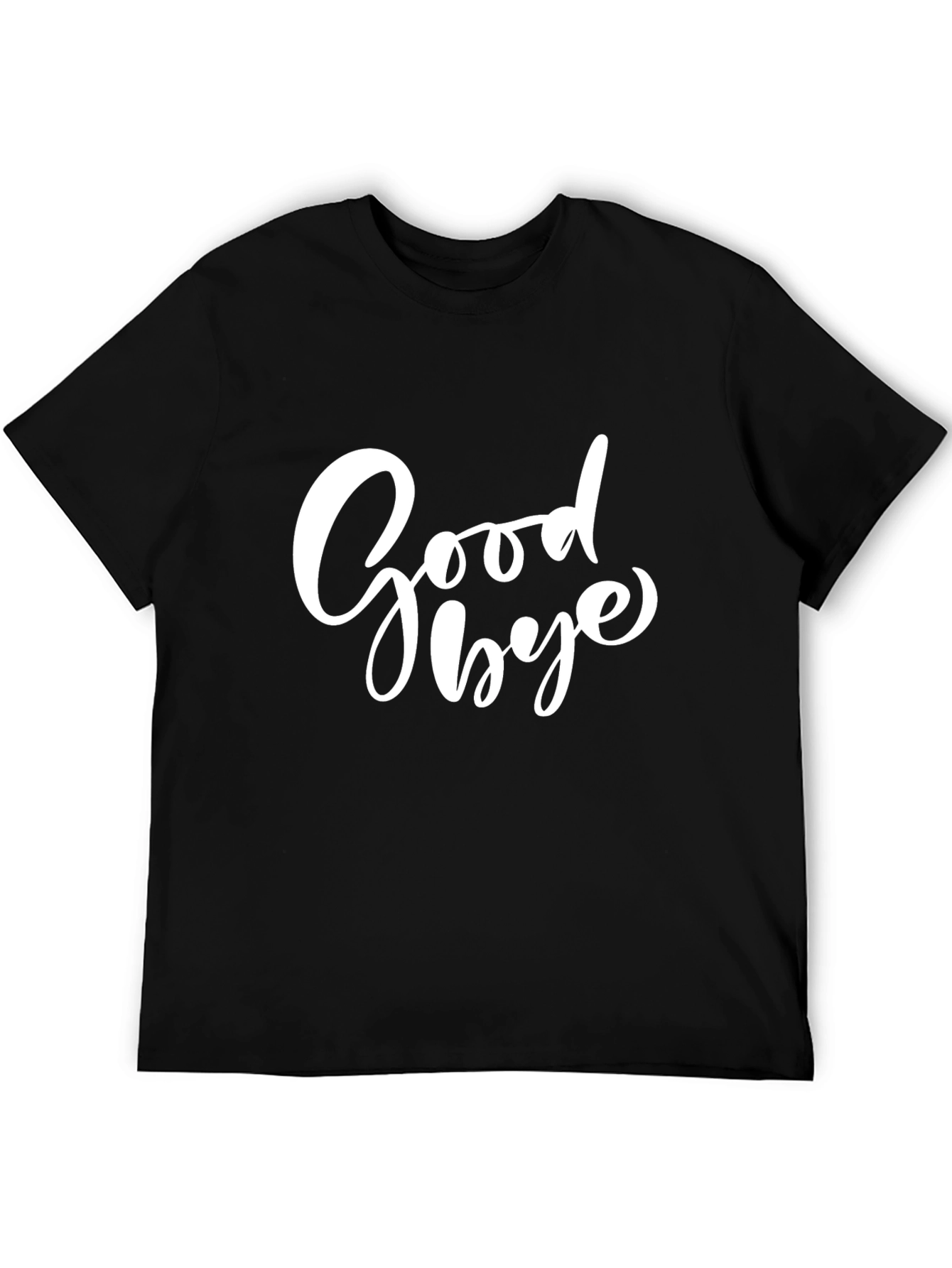 Goodbye Graphic Tee - Stylish Black Casual T-Shirt