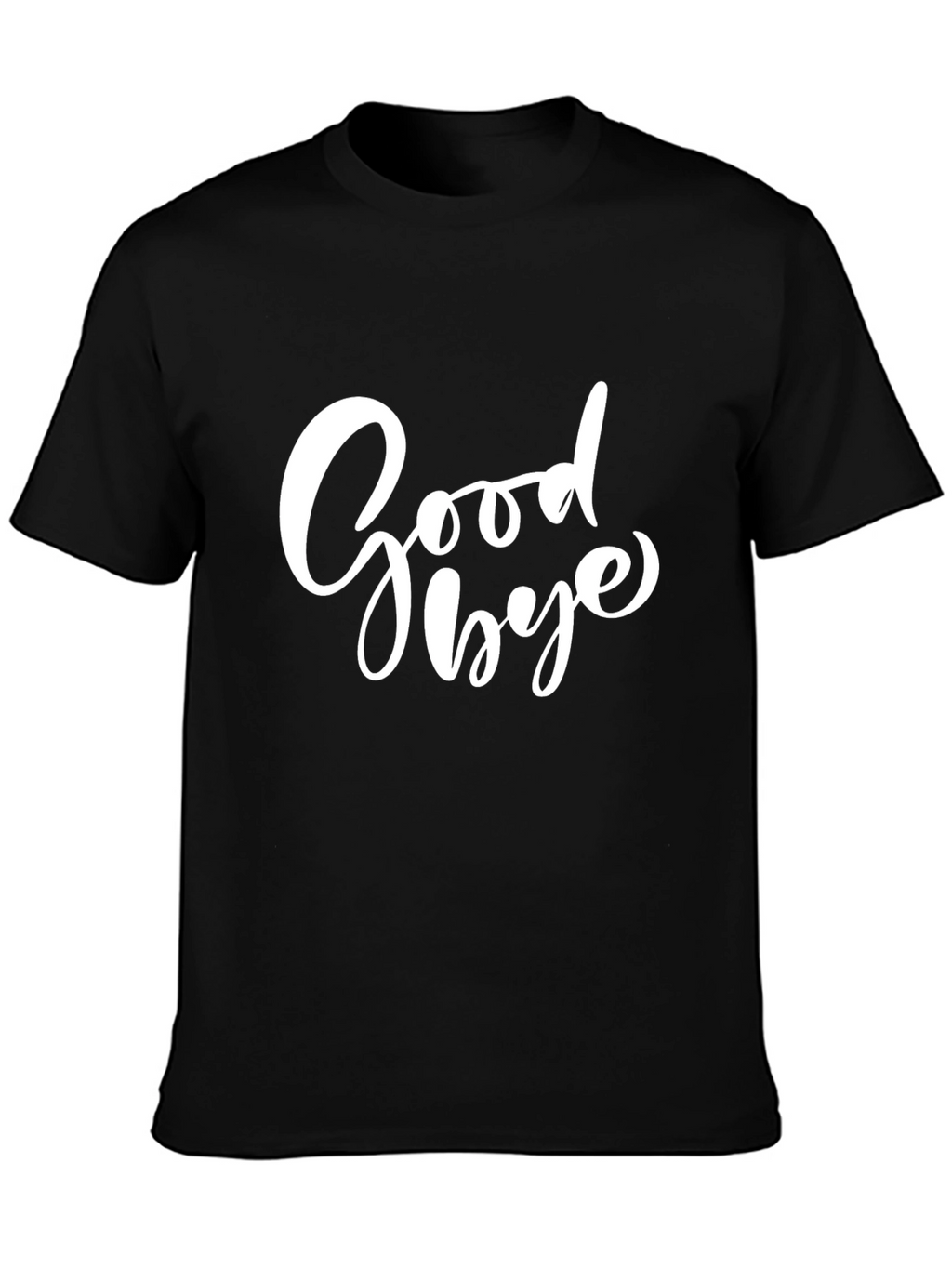 Goodbye Graphic Tee - Stylish Black Casual T-Shirt