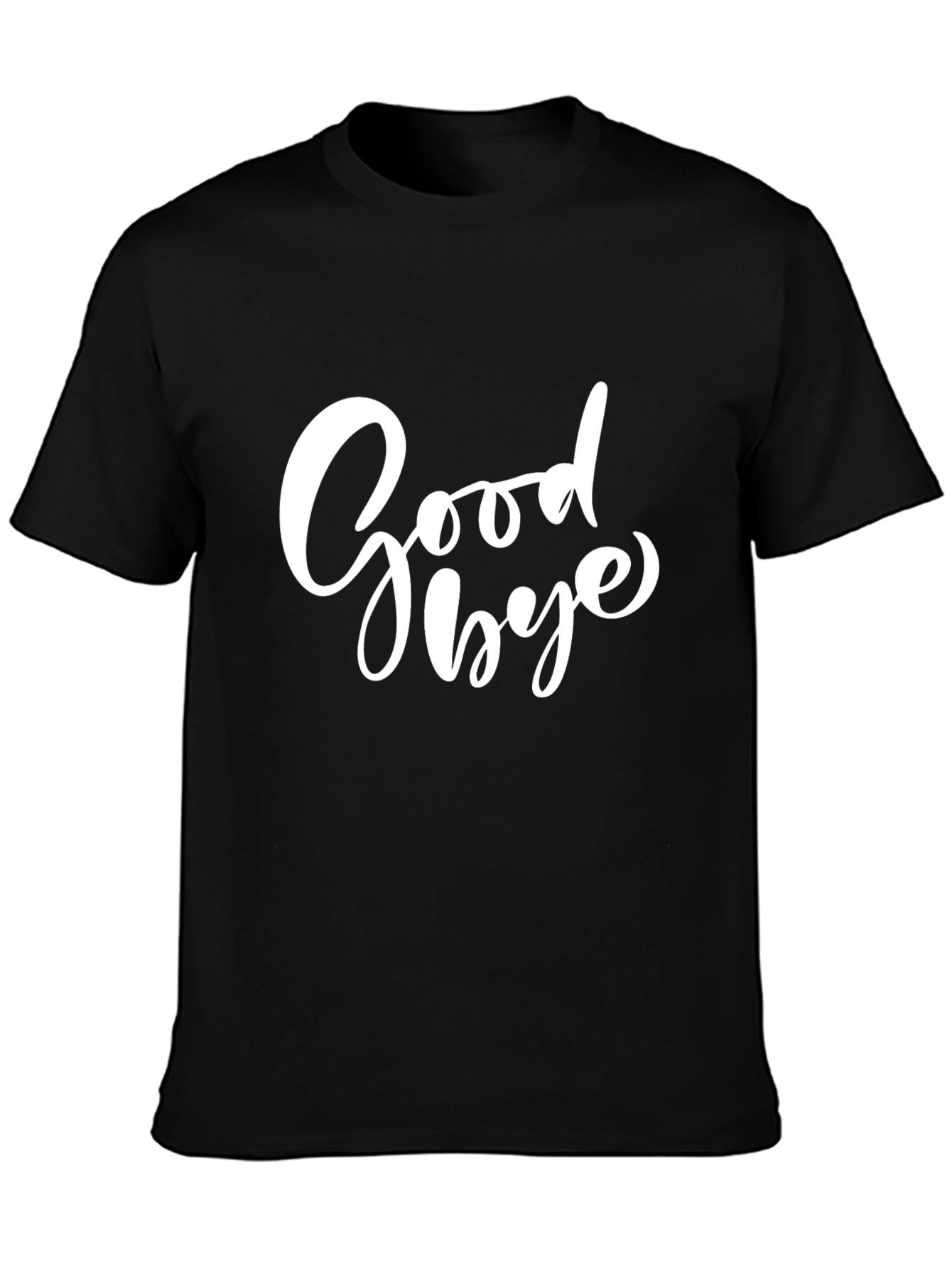 Goodbye Graphic Tee - Stylish Black Casual T-Shirt