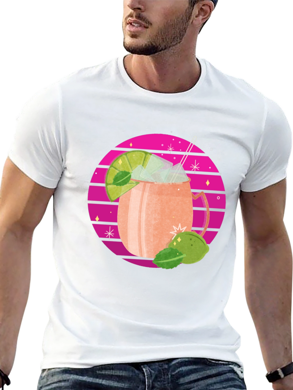Retro Cocktail T-Shirt - Stylish Drink Design