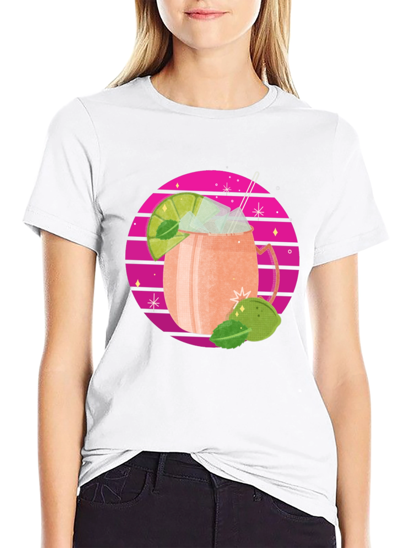 Retro Cocktail T-Shirt - Stylish Drink Design