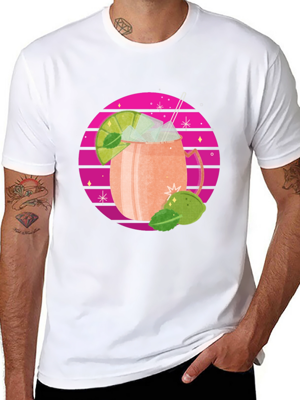 Retro Cocktail T-Shirt - Stylish Drink Design
