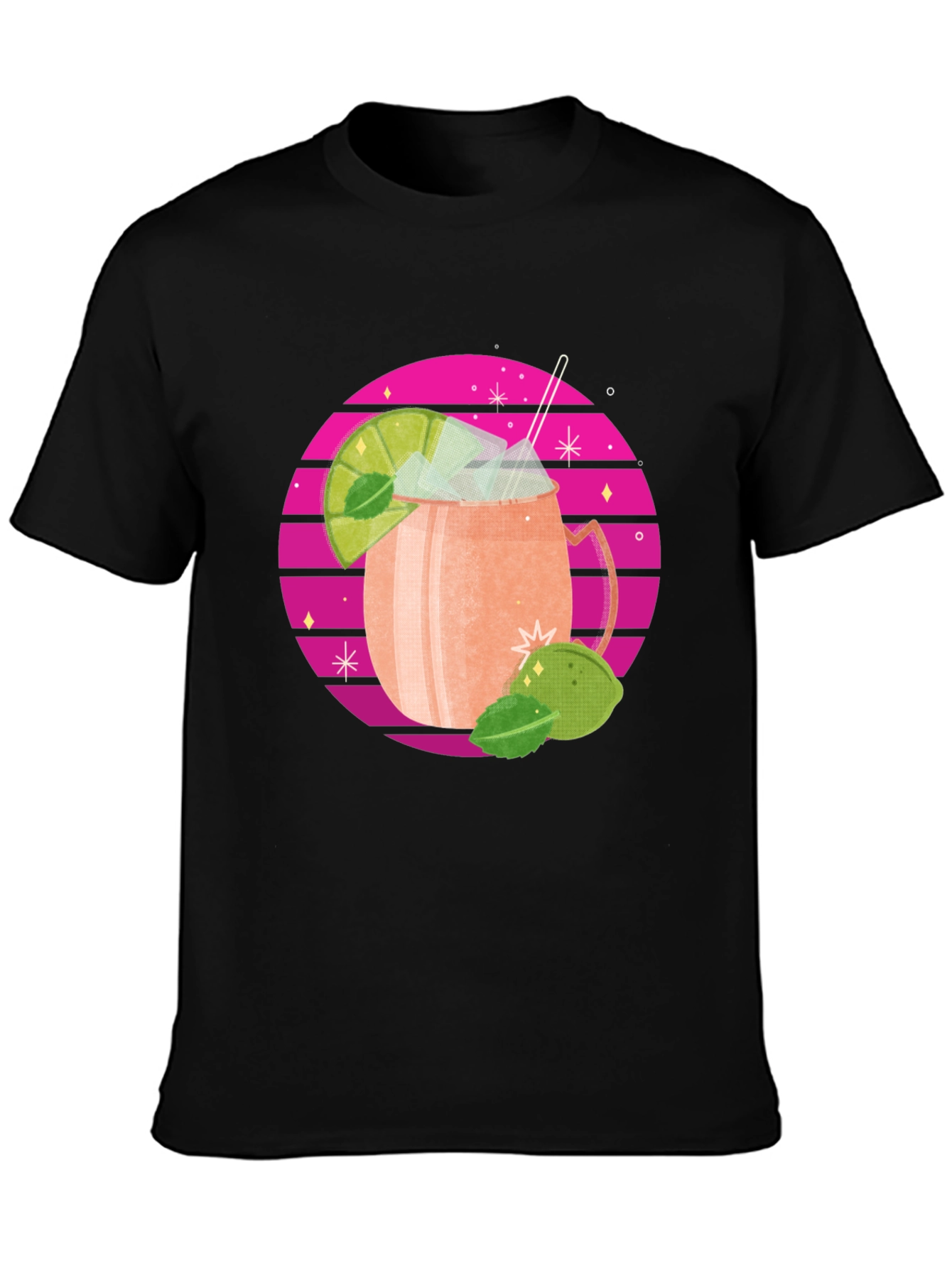 Retro Cocktail T-Shirt - Stylish Drink Design