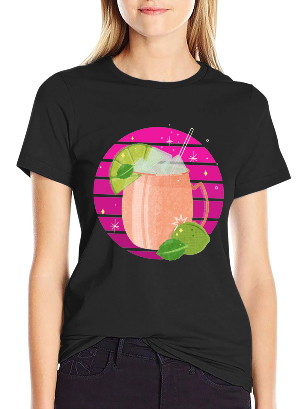 Retro Cocktail T-Shirt - Stylish Drink Design