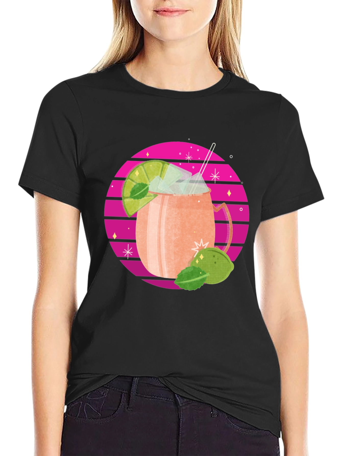 Retro Cocktail T-Shirt - Stylish Drink Design