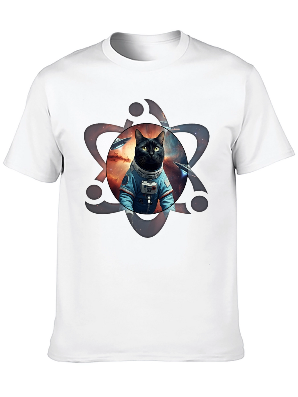 Cosmic Cat Astronaut Graphic Tee