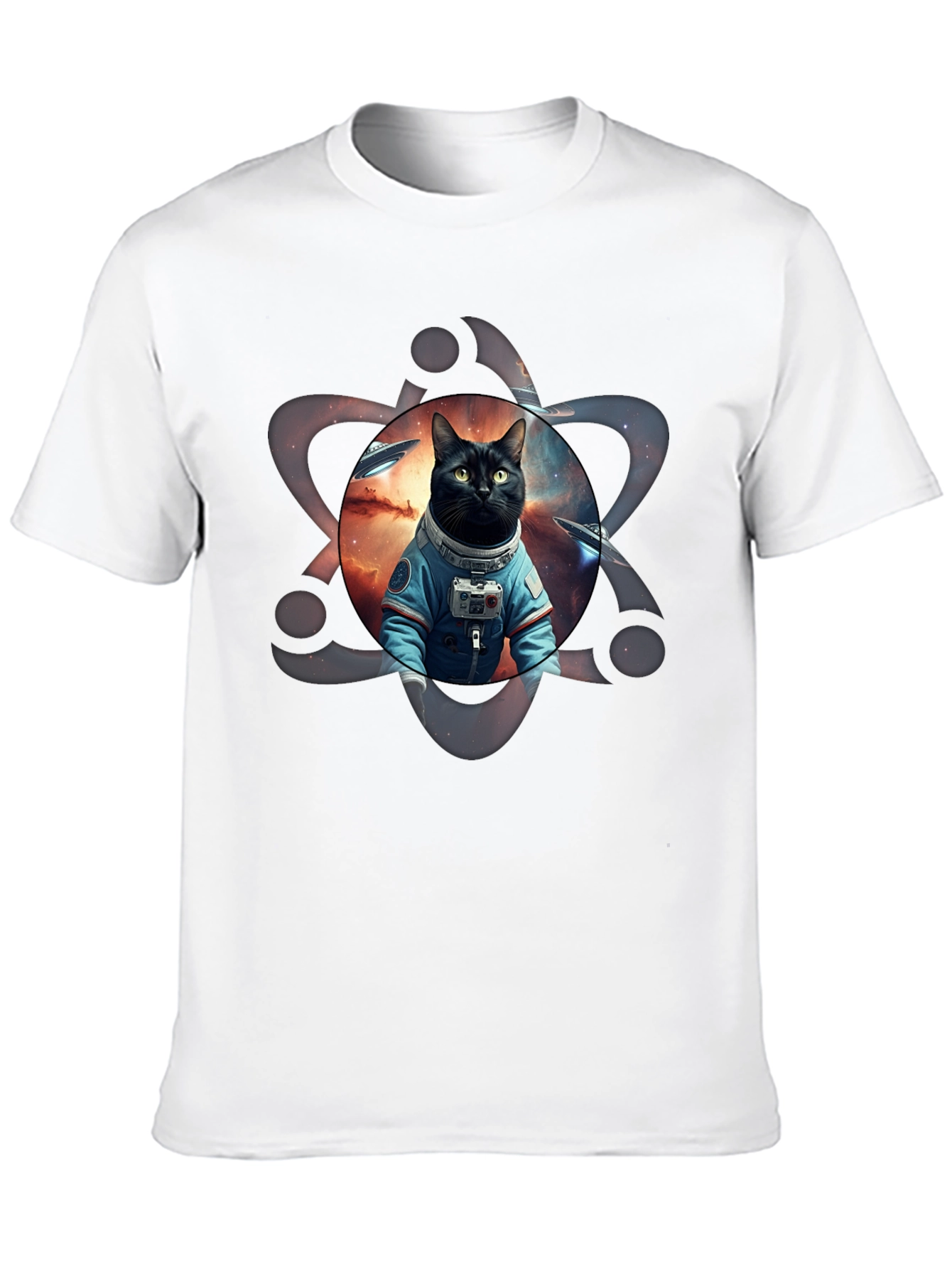 Cosmic Cat Astronaut Graphic Tee