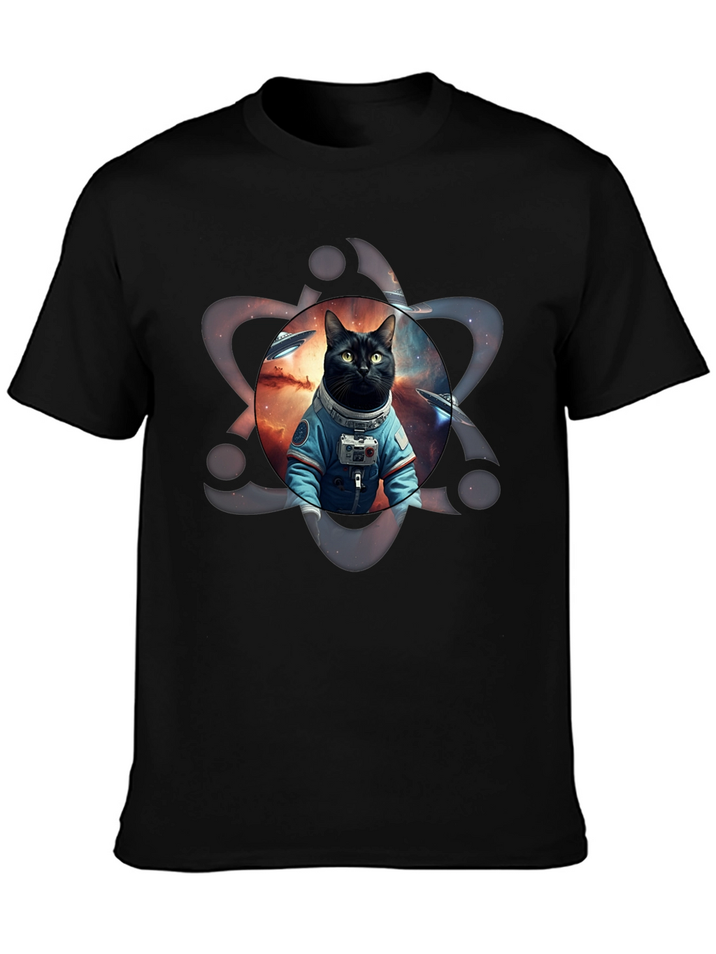 Cosmic Cat Astronaut Graphic Tee