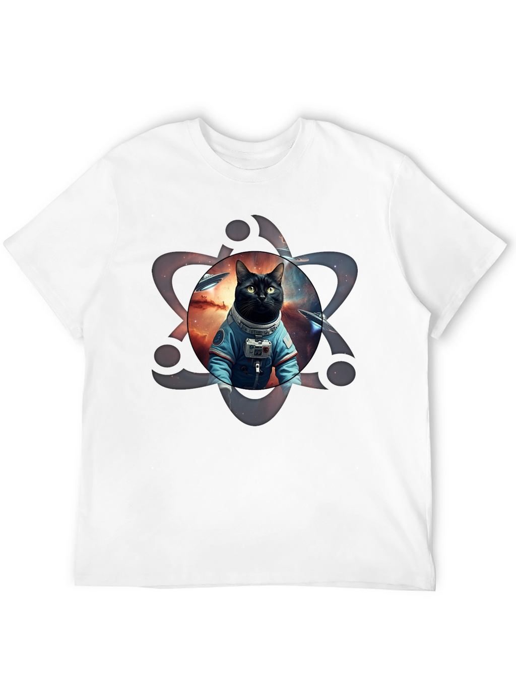 Cosmic Cat Astronaut Graphic Tee