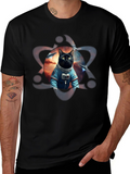 Cosmic Cat Astronaut Graphic Tee