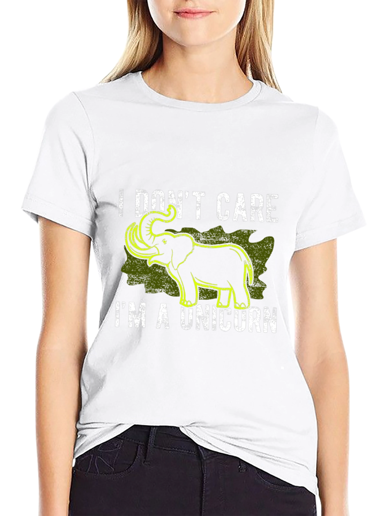Funny Elephant Unicorn Graphic T-Shirt