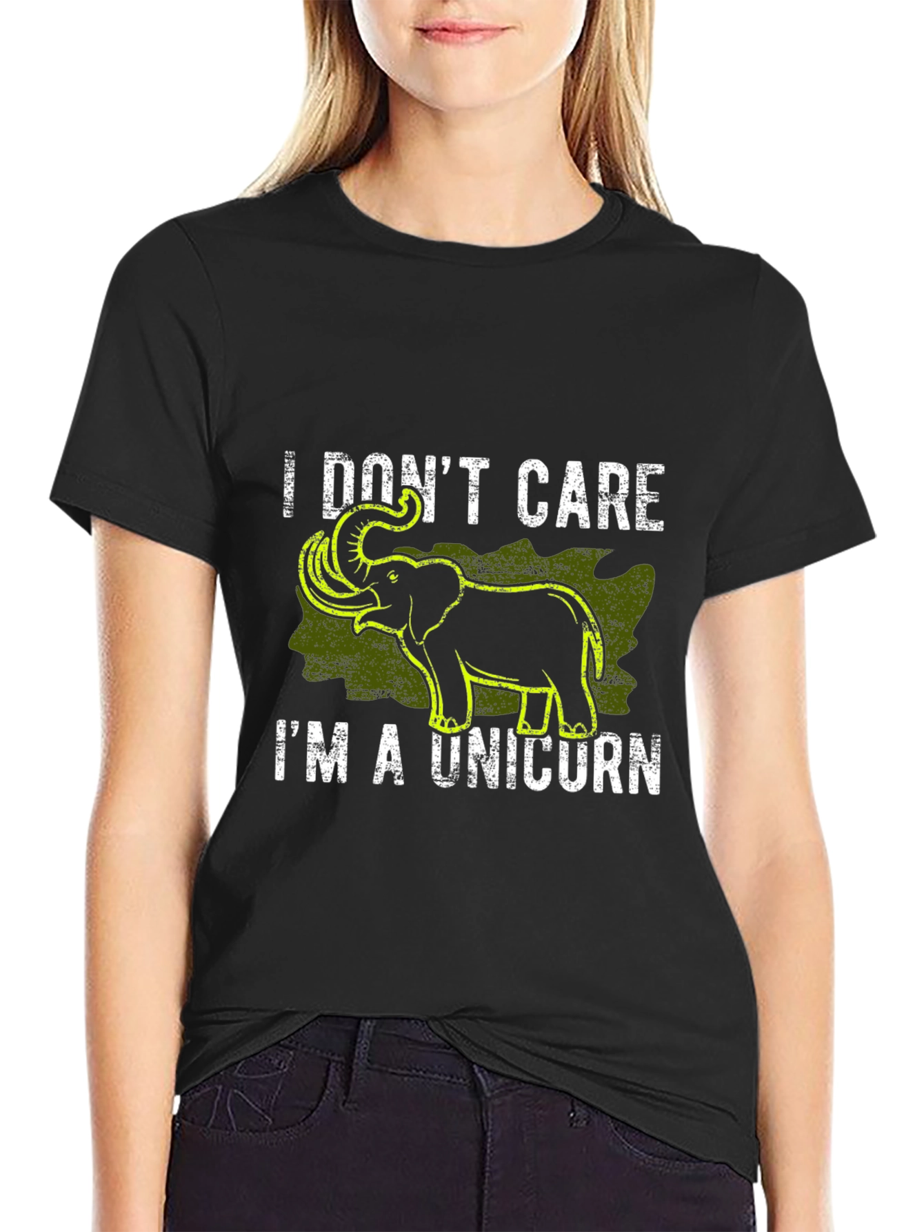 Funny Elephant Unicorn Graphic T-Shirt