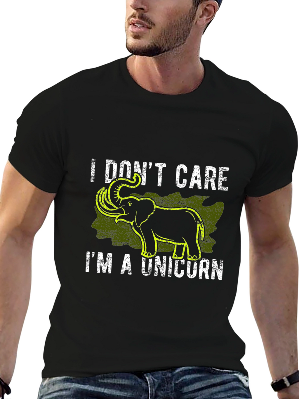 Funny Elephant Unicorn Graphic T-Shirt