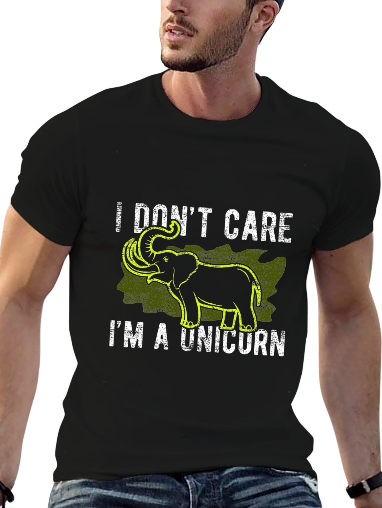 Funny Elephant Unicorn Graphic T-Shirt