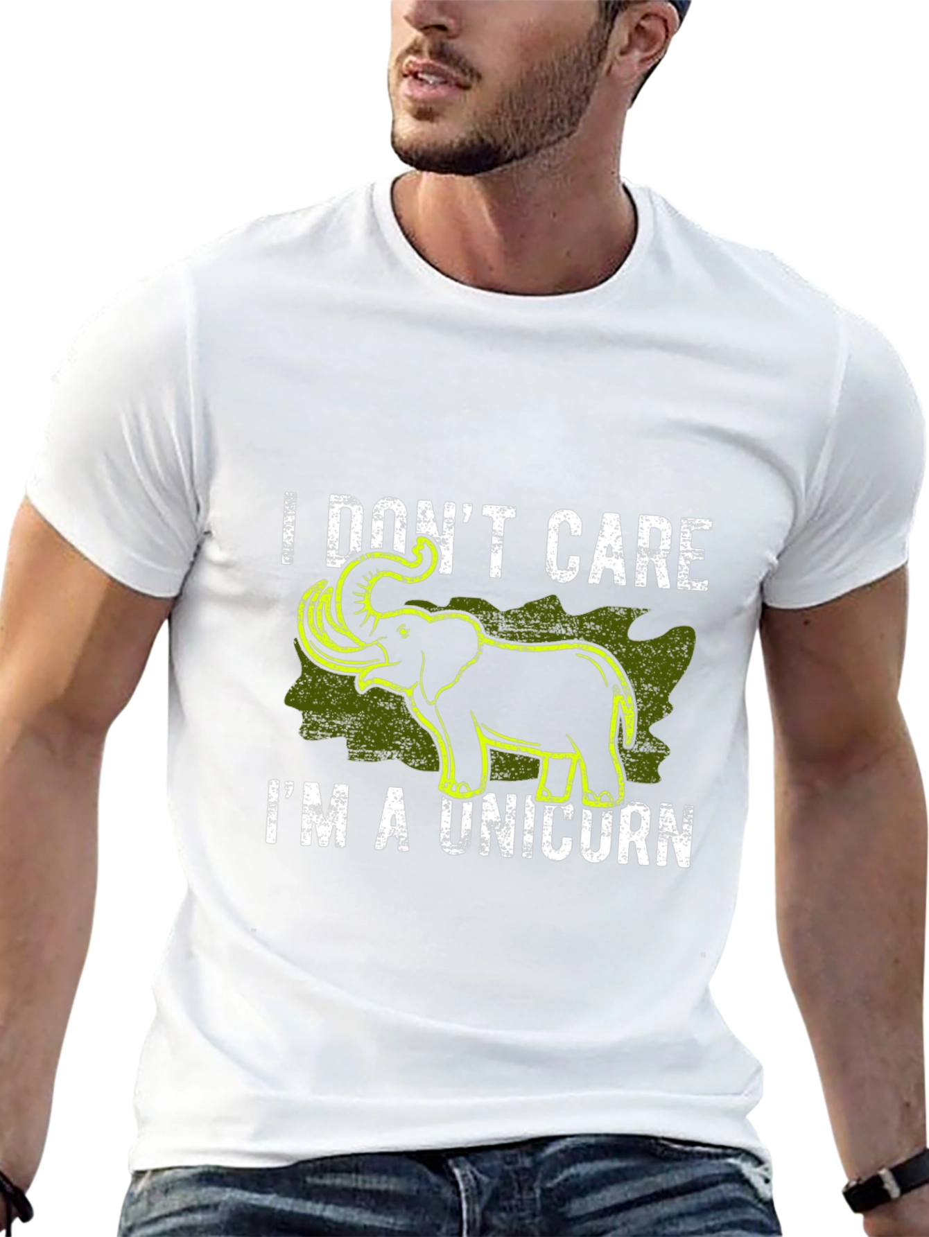 Funny Elephant Unicorn Graphic T-Shirt