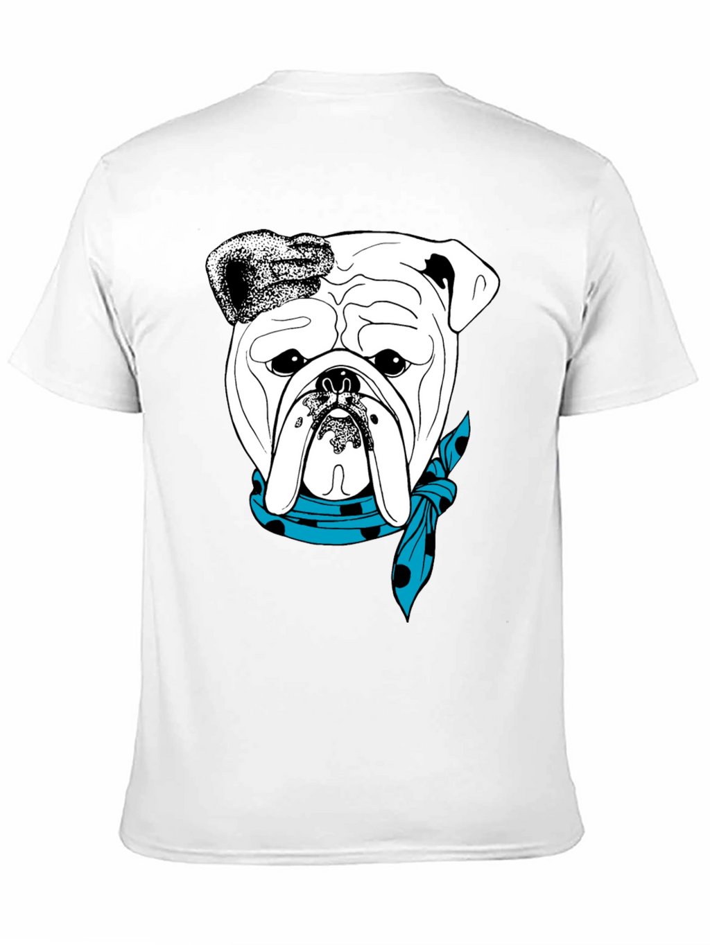 Bulldog Bandana Graphic Tee - Stylish Dog Lover T-Shirt