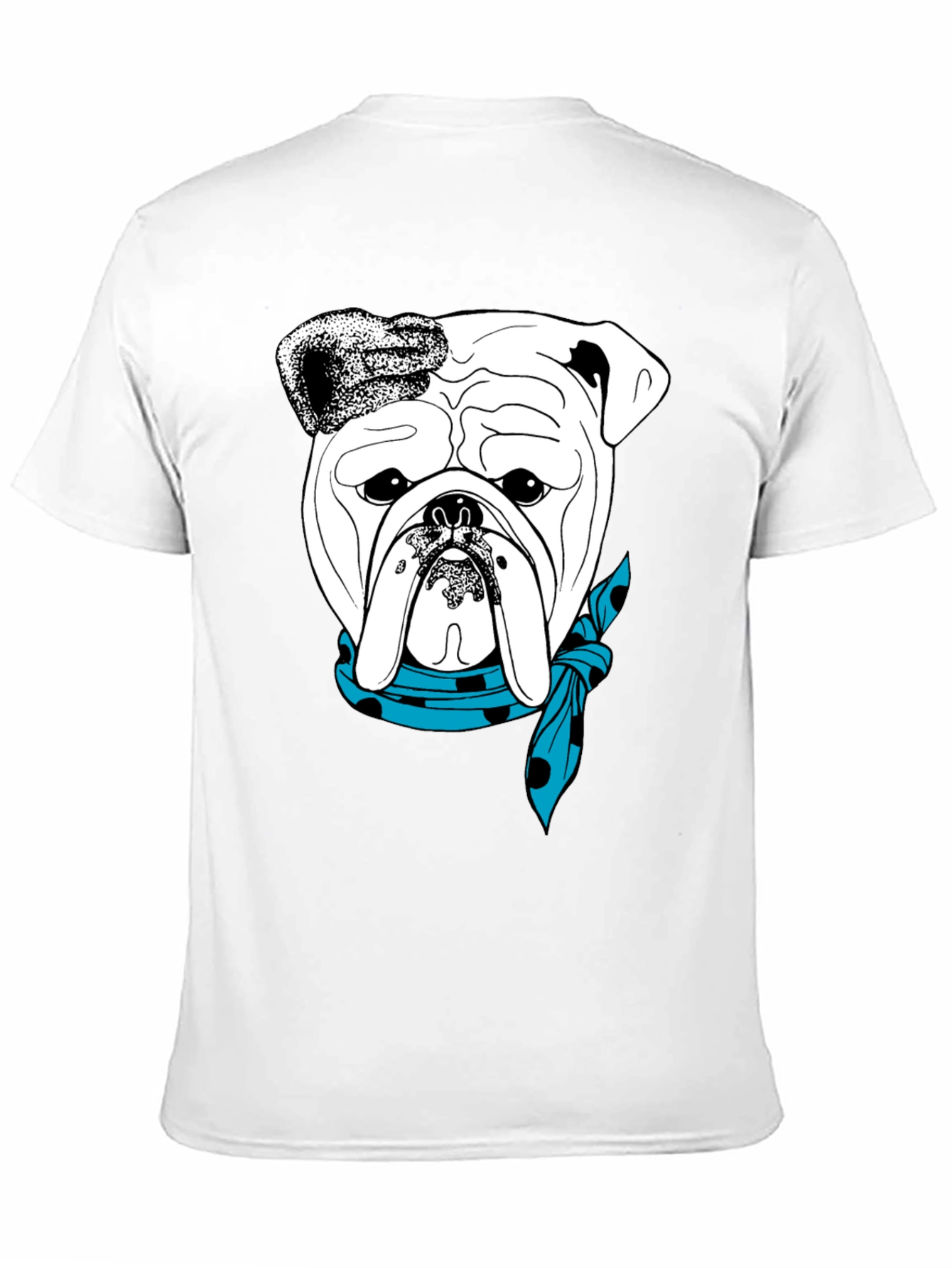 Bulldog Bandana Graphic Tee - Stylish Dog Lover T-Shirt