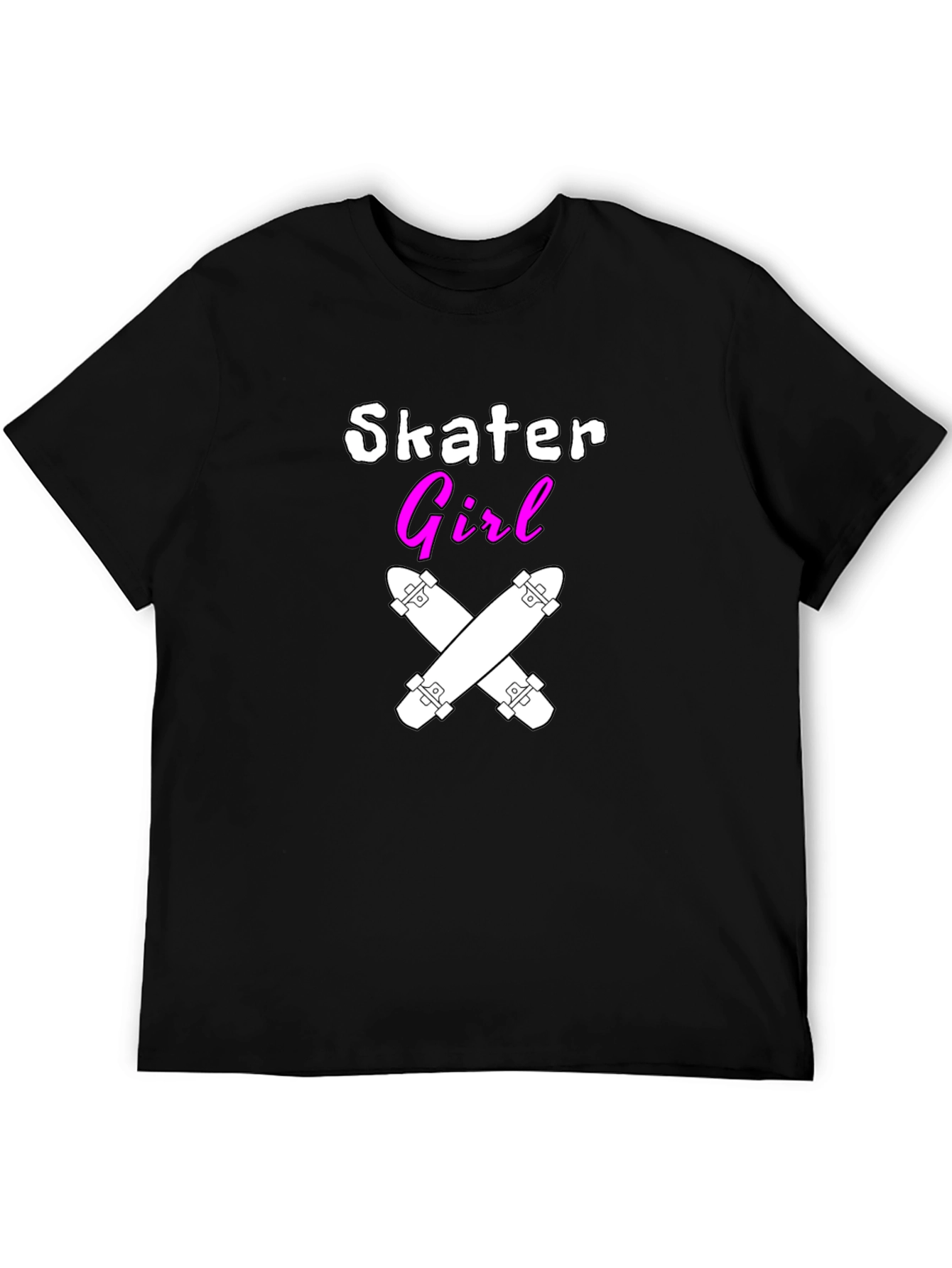 Skater Girl T-Shirt - Black Graphic Tee