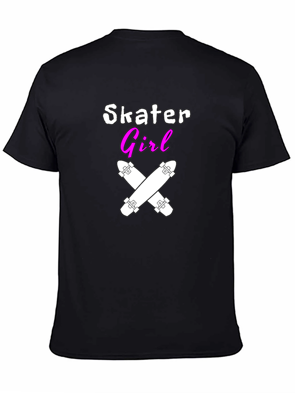 Skater Girl T-Shirt - Black Graphic Tee