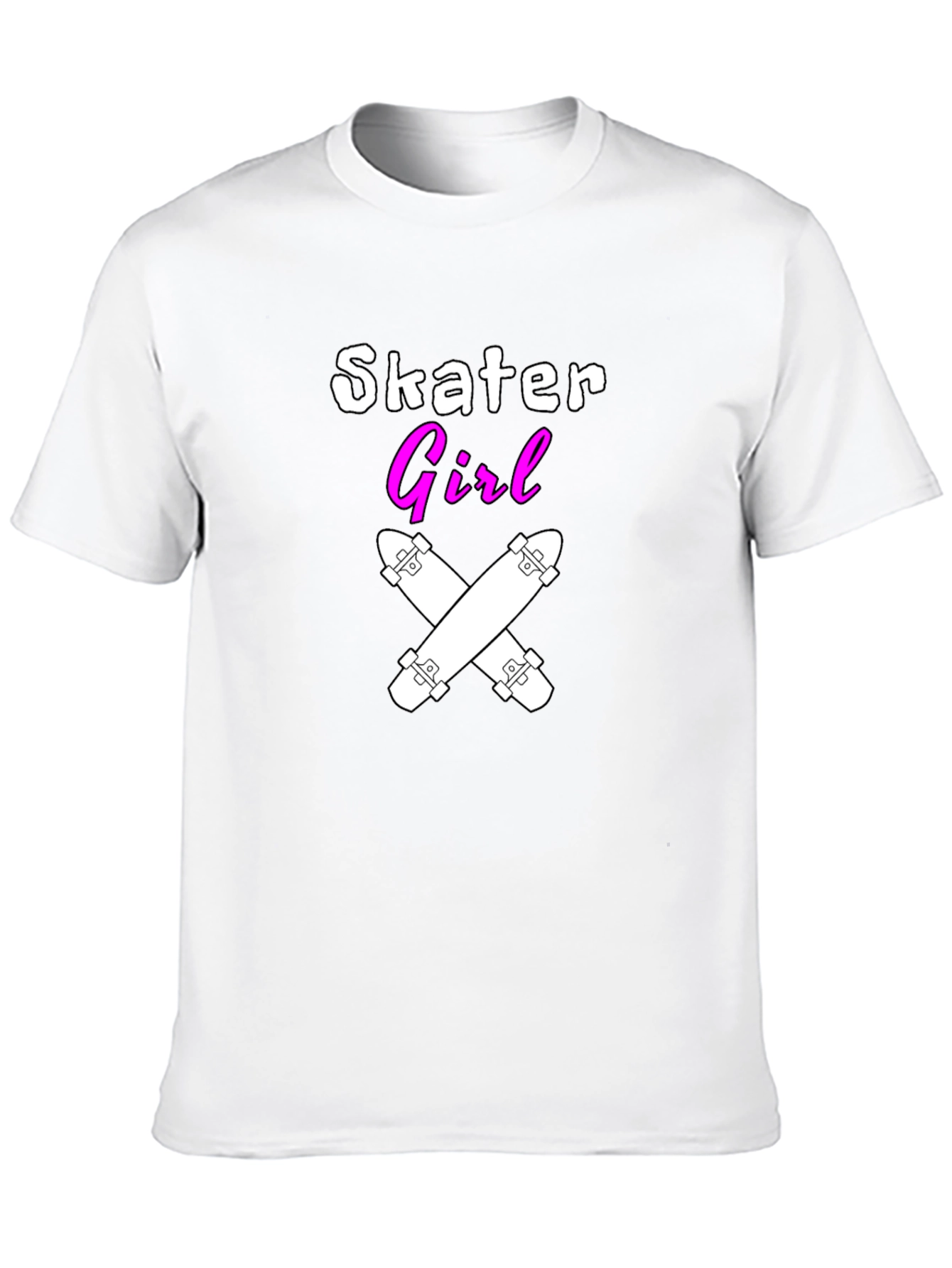 Skater Girl T-Shirt - Black Graphic Tee