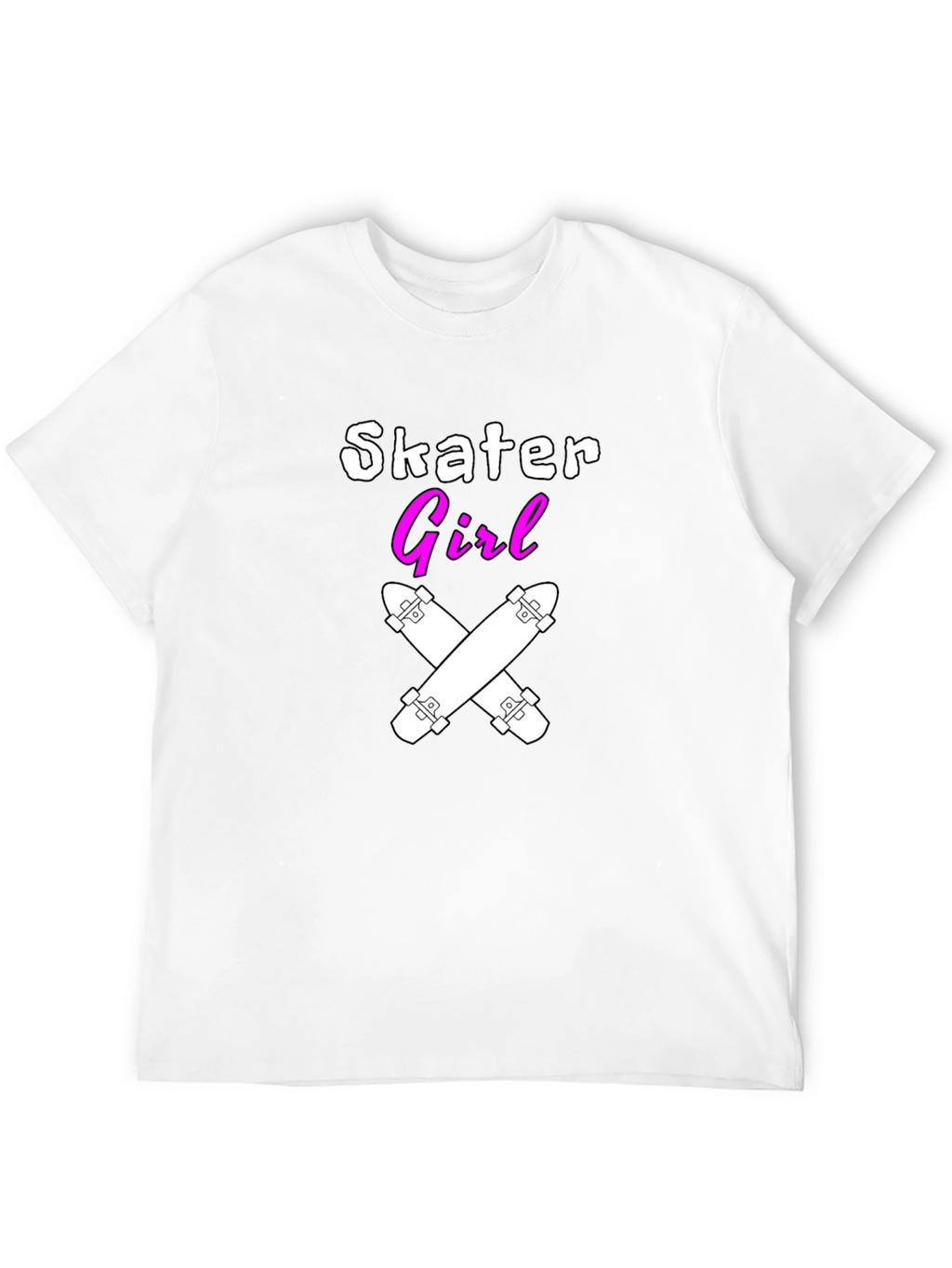 Skater Girl T-Shirt - Black Graphic Tee