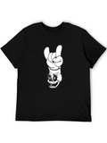 Skull Rock On Graphic Black T-Shirt
