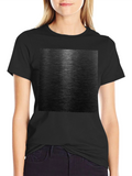 Sleek Black Metal Texture Graphic Tee