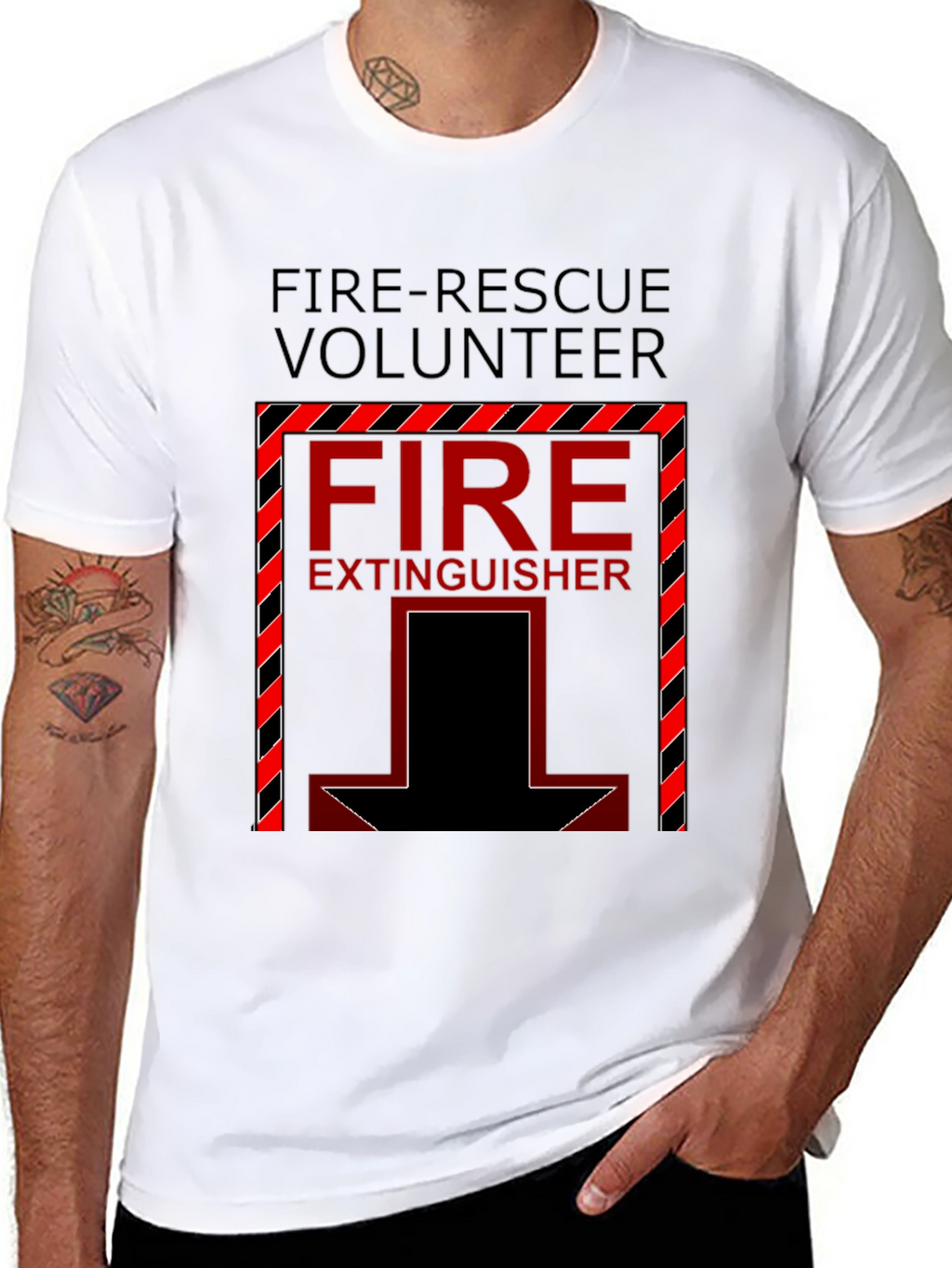Fire-Rescue Volunteer Fire Extinguisher T-Shirt