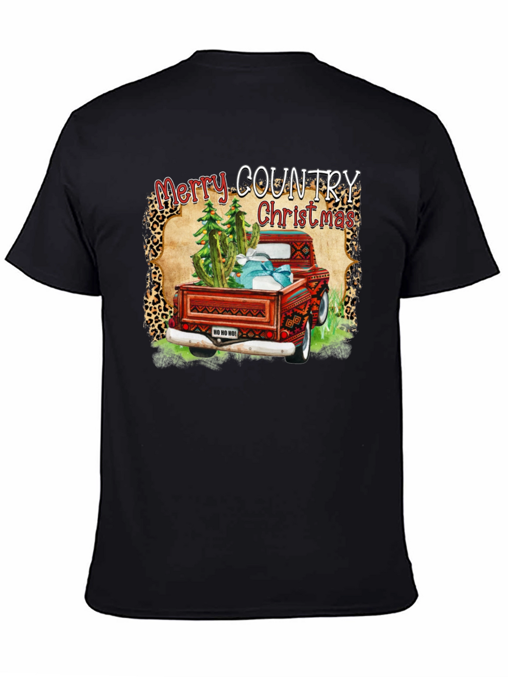 Merry Country Christmas Truck Graphic Tee
