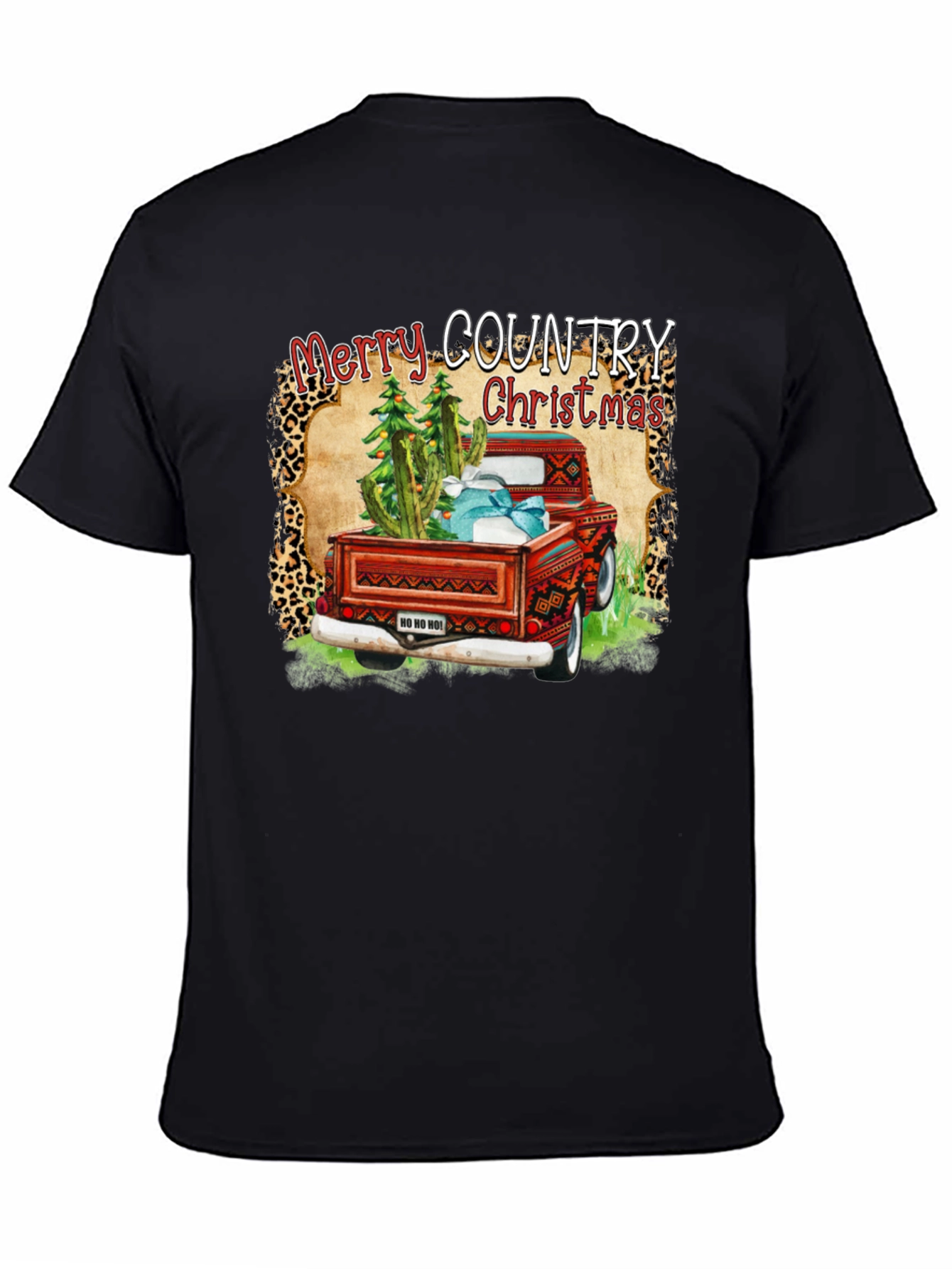 Merry Country Christmas Truck Graphic Tee