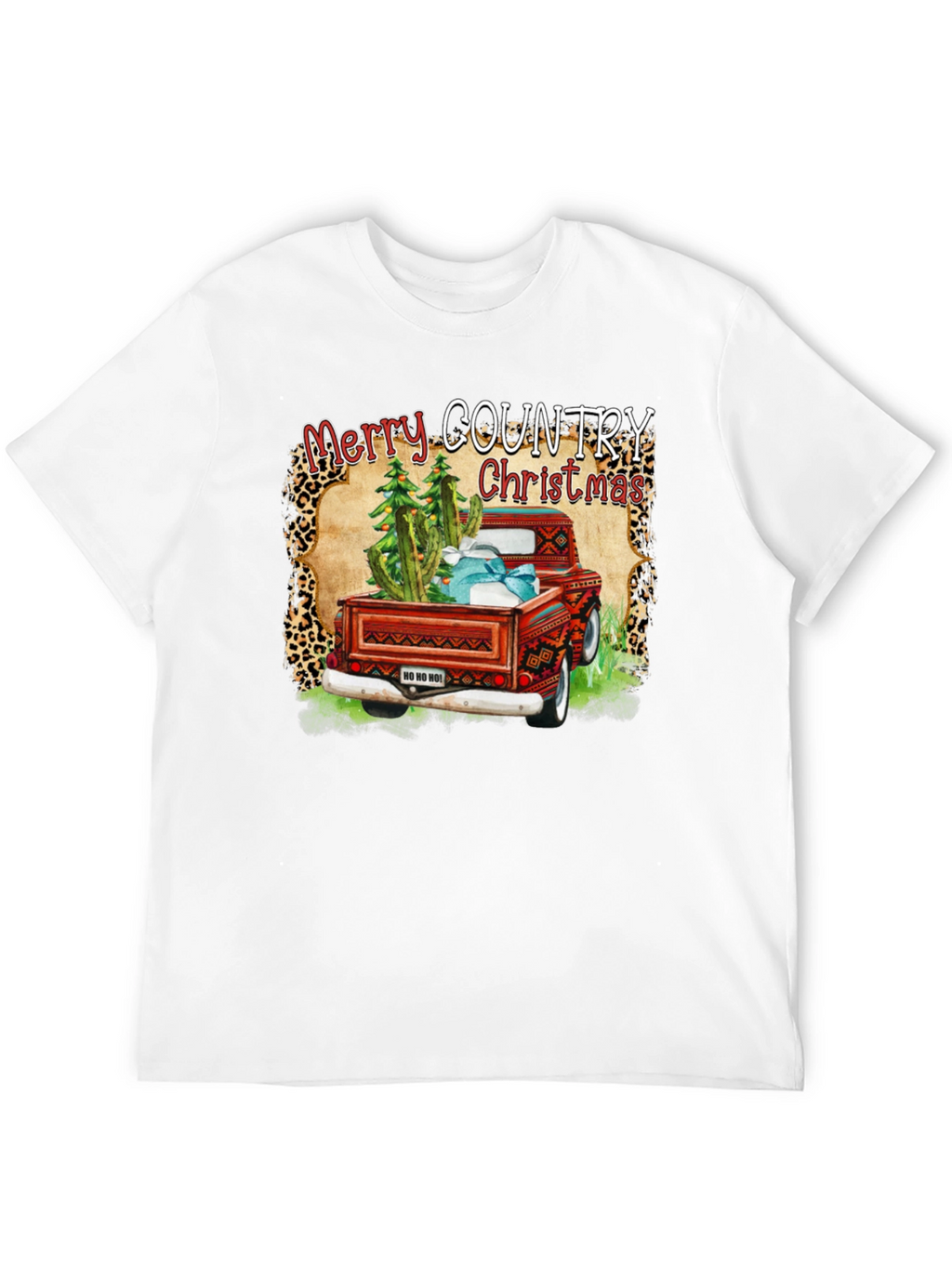Merry Country Christmas Truck Graphic Tee