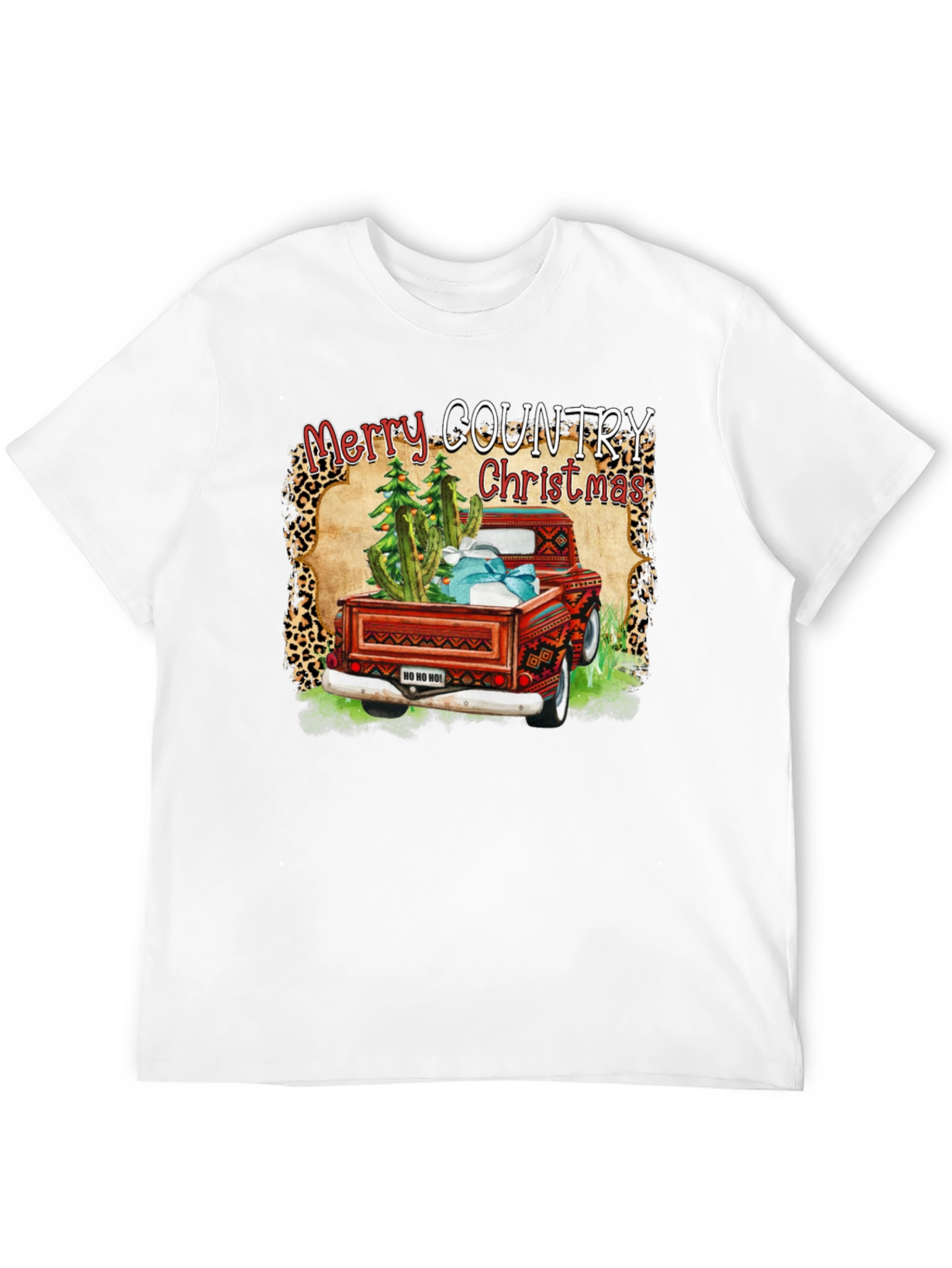 Merry Country Christmas Truck Graphic Tee