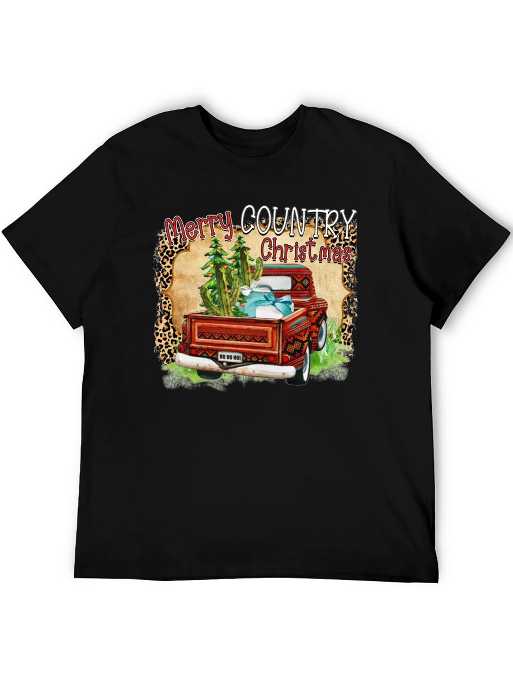 Merry Country Christmas Truck Graphic Tee