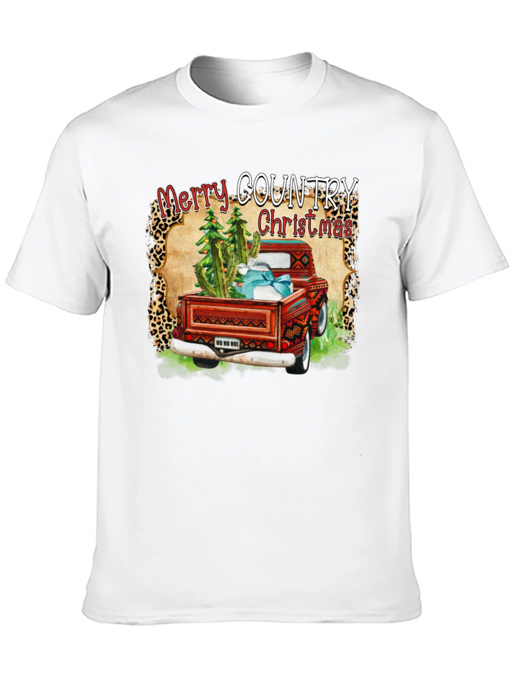 Merry Country Christmas Truck Graphic Tee