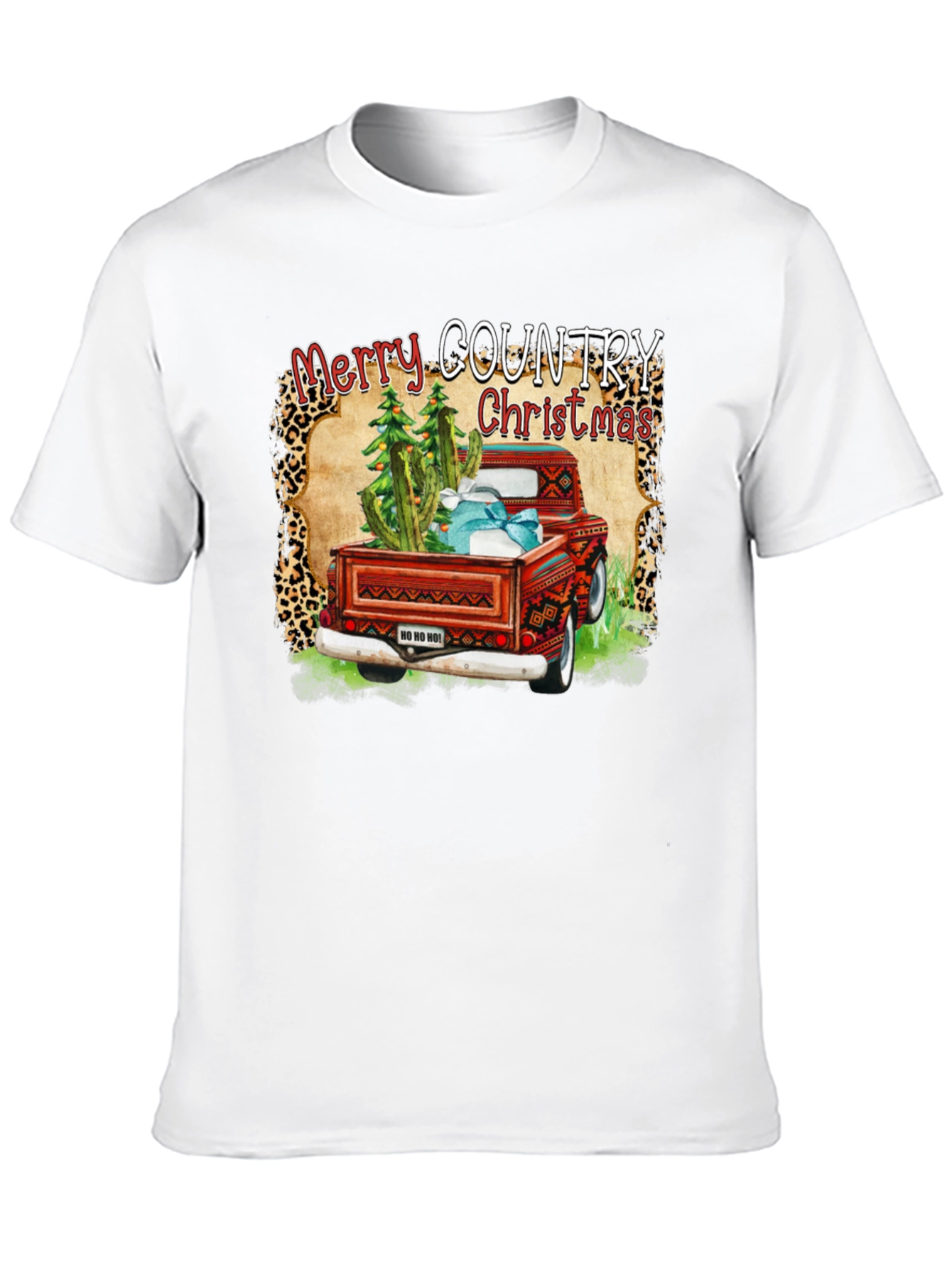 Merry Country Christmas Truck Graphic Tee