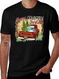 Merry Country Christmas Truck Graphic Tee