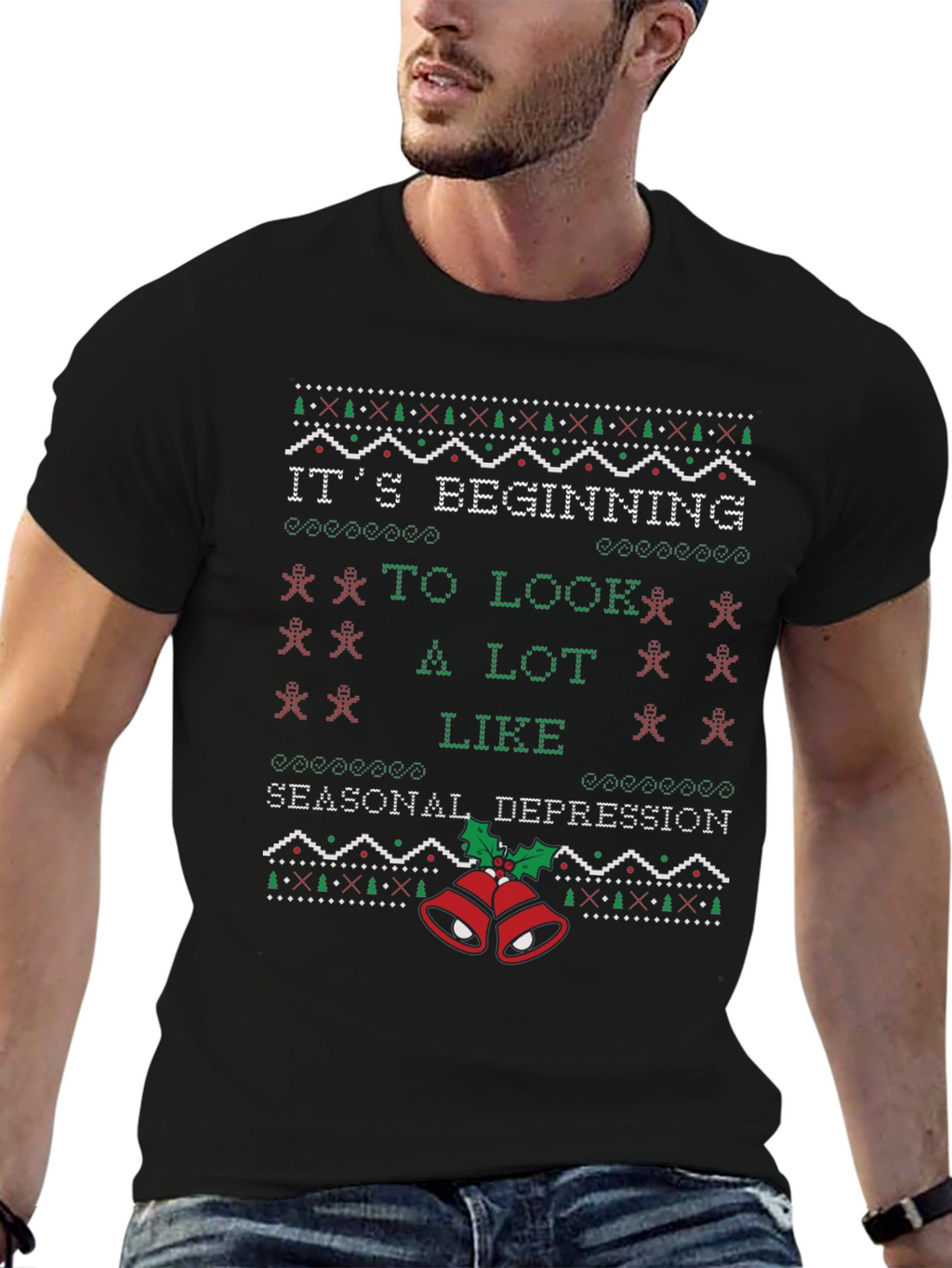 Seasonal Depression Ugly Christmas Sweater T-Shirt